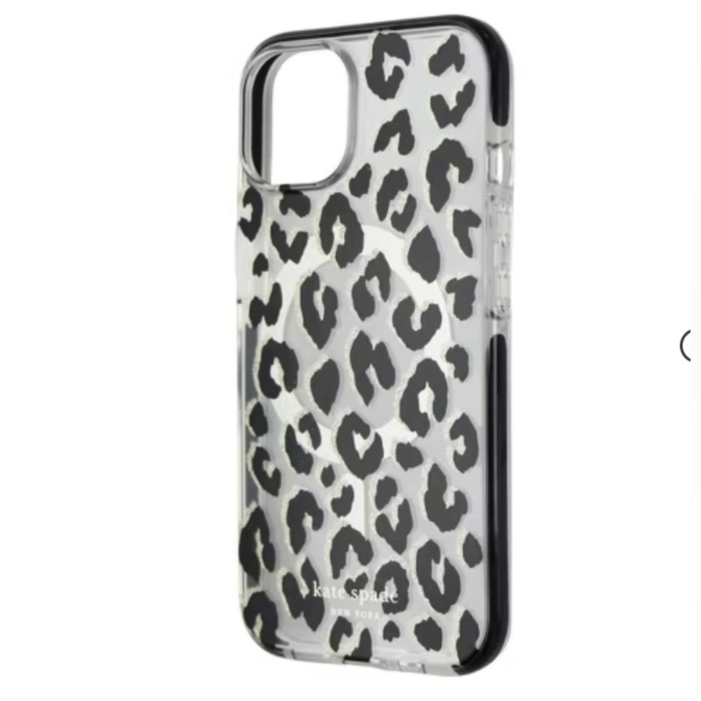 Kate Spade -Leopard Print Defensive Case w MagSafe iPhone 15 Pro